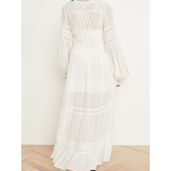 FREE PEOPLE White Crochet Lisa Midi Dress - Picture 2 of 6